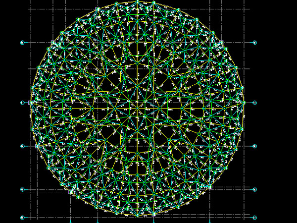 榆树明光正元广场圆形网架